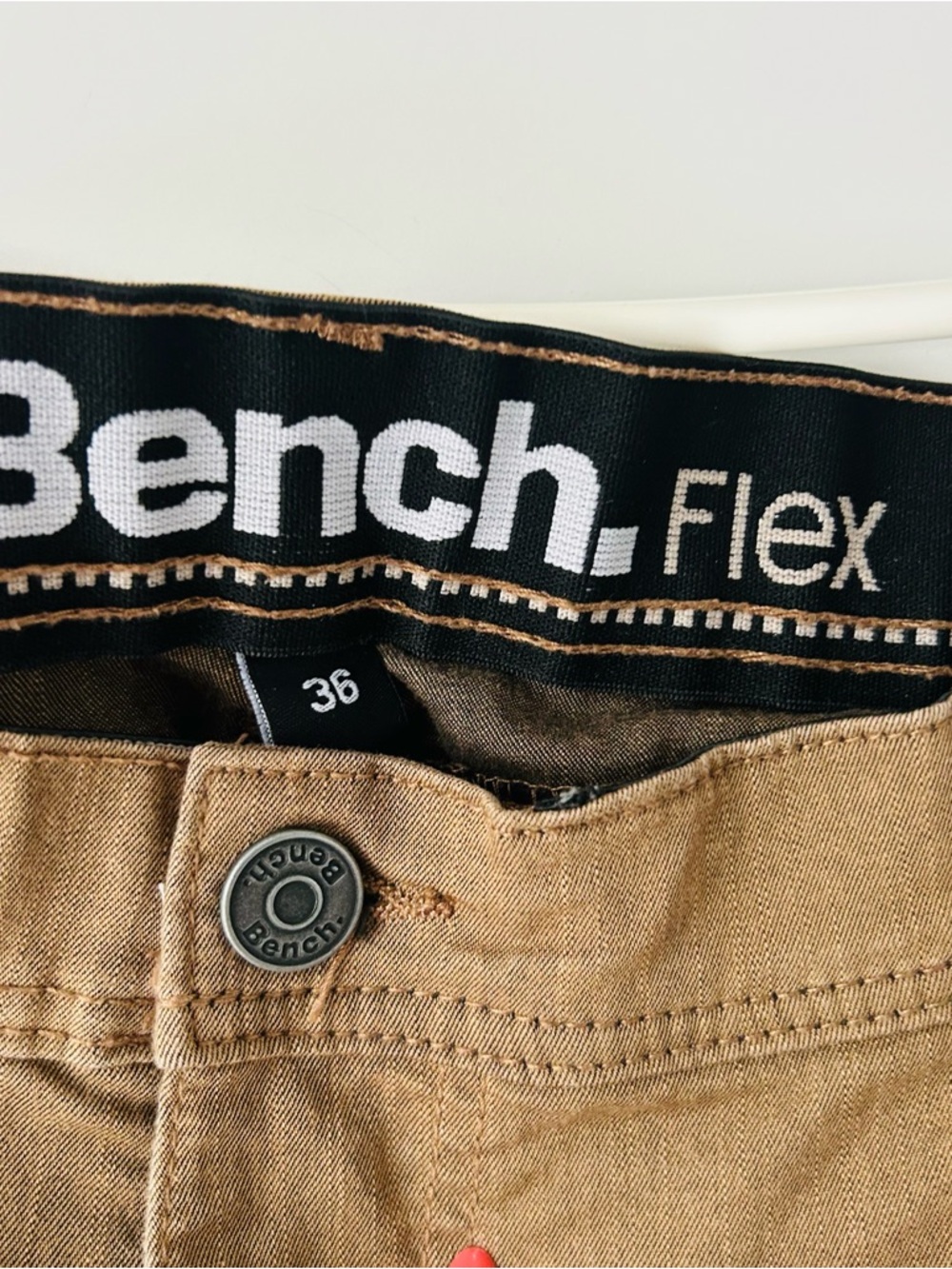 Bench Men's Tan Cargo Pants - Utility Pocket Trousers - Picture 2 of 6